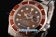 Rolex Submariner Swiss ETA 2836 Automatic Movement Full Steel with Brown Dial and Brown Bezel