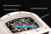 Richard Mille RM 055 9015 Auto Ceramic Case with Skeleton Dial and White Rubber Strap - 1:1 Origianl (KV)