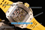 Richard Mille RM11-03 Swiss Valjoux 7750 Automatic Steel Case Skeleton Dial With Arabic Numeral Markers Yellow Rubber Strap(KV)