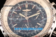 Breitling Bentley Motors Swiss Valjoux 7750 Automatic Steel Case/Bracelet with Black Dial and Silver Stick Markers