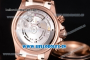 Rolex Daytona Clone Rolex 4130 Automatic Rose Gold Case/Bracelet with White Dial and Stick Markers - 1:1 Original (EF)