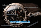 Omega Speedmaster Co-Axial Chronograph Dark Side of the Moon Swiss Valjoux 7750 Automatic Ceramic Case with Black Dial Stick Markers and Black Leather Strap (EF)