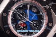 Audemars Piguet Ruben Baracello Grand Prix Limited Edition Swiss Valjoux 7750 Automatic Steel Case with PVD Bezel and Black Leather Strap