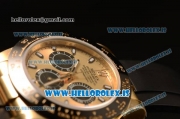 Rolex Daytona Yellow Gold Rolex 4130 Auto Rubber Best Edition 1:1 Clone Gold Dial Stick 116518LN