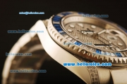 Rolex GMT Master II Swiss ETA 2836 Automatic Full Steel with Blue and White Diamond Bezel-Diamond Dial