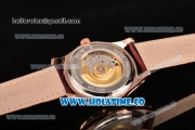 Patek Philippe Calatrava Tourbillon Swiss ETA 2824 Automatic Rose Gold Case with Stick Markers and White Dial