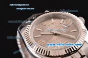 Rolex Datejust Swiss ETA 2836 Automatic Steel Case with Stick Markers Gray Dial and Stainless Steel Strap