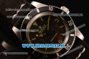 Rolex Submariner Vintage Asia 2813 Automatic Steel Case with Black Dial and Black Nylon Strap