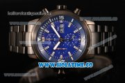 IWC Aquatimer Chronograph Edition “Expedition Jacques-Yves Cousteau” Miyota Quartz PVD Case with Blue Dial and Stick Markers