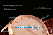 Patek Philippe Calatrava Swiss ETA 2824 Automatic Rose Gold Case with Champagne Dial and Stick Markers