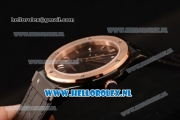 Hublot Classic Fusion 9015 Auto PVD/Rose Gold Case with Black Dial and Black Leather Strap