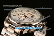 Tag Heuer Grand Carrera Calibre 36 Chrono Miyota Quartz Full Steel with White Dial and Silver Markers