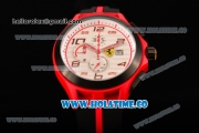 Scuderia Ferrari Lap Time Watch Chrono Miyota OS10 Quartz Red PVD Case with Black Bezel and White Dial - Arabic Numeral Markers