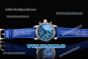 Patek Philippe Grand Complication Chrono Miyota OS20 Quartz Steel Case with Blue Dial and Stick Markers