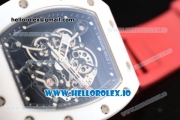 Richard Mille RM 055 Bubba Watson 9015 Automatic Ceramic Case with Black Dial Dots Markers and Rubber Strap