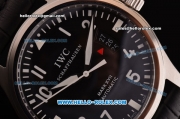 IWC Pilots Mark XVII Swiss ETA 2836 Automatic Steel Case with Black Dial and Black Leather Strap