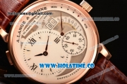 A.Lange&Sohne Grossen Lange 1 Asia Automatic Rose Gold Case with White/Grey Dial and Silver Markers