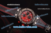 Audemars Piguet Royal Oak Offshore Singapore Grand Prix Chronograph Miyota Quartz PVD Case with Steel Bezel and Red Dial