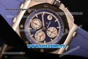 Audemars Piguet Royal Oak Offshore Chrono Clone AP Calibre 3126 Automatic Steel Case with Blue Dial Stick Markers and PVD Bezel (EF)