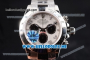 Rolex Daytona Clone Rolex 4130 Automatic Stainless Steel Case/Bracelet with White Dial and Arabic Numeral Markers (BP)