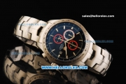 Tag Heuer Link Calibre 36 Chronograph Miyota Quartz Movement Full Steel with Blue Dial and Stick Markers