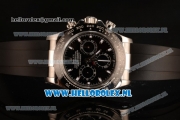 Rolex Daytona Chronograph 7750 Auto Steel Case with Black Dial and Black Rubber Strap - 1:1 Origianl