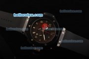 Hublot Big Bang King Chronograph Miyota Quartz Movement PVD Case with Chocolate Dial and Black Rubber Strap