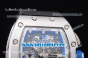 Richard Mille RM011-FM Asia ST25 Automatic Steel Case with Skeleton Dial Steel Bezel Arabic Numeral Markers and Black Rubber Strap