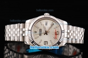 Rolex Datejust II Oyster Perpetual Automatic Movement Silver Case with Silver Rolex Logo Dial and Stick/Numeral Marker-SS Strap