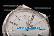 Rolex Cellini Time Asia 2813 Automatic Steel Case with White Dial White Leather Strap and Stick/Roman Numeral Markers