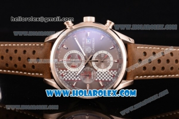 Tag Heuer Carrera Calibre 16 Senna Special Edition Chrono Miyota Quartz Rose Gold Case with Brown Dial and Stick Markers