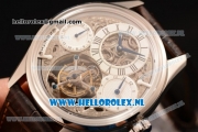 Zenith Chronomaster El Primero Tourbillon Manual Winding Steel Case with Skeleton Dial and Brown Leather Strap