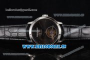 Audemars Piguet Jules Audemars Tourbillon Swiss Tourbillon Manual Winding Steel Case with Black Dial Stick Markers and Black Leather Strap (FT)