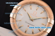 Omega Constellation Swiss Quartz Rose Gold Case White Dial Stick Markers Wall Clock
