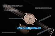 Vacheron Constantin Patrimony Miyota 9015 Automatic Steel Case with White Dial Black Leather Strap and Stick Markers (GF)