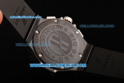 Hublot Big Bang Chronograph Swiss Quartz Movement PVD Case with White Dial and Black Rubber Strap-Lady Model