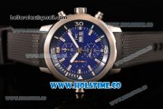IWC Aquatimer Chronograph Edition “Expedition Jacques-Yves Cousteau” Chrono Miyota Quartz Steel Case with Blue Dial and and Stick Markers