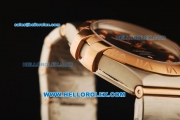 Omega Constellation Swiss Quartz Movement Steel Case with Brown Dial and Rose Gold Bezel-Two Tone Strap