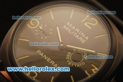 Panerai Radiomir Asia 6497 Manual Winding PVD Case with Black Dial and Black Leather Strap