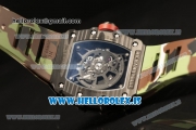 Richard Mille RM35-02 Carbon Fiber With Miyota 9015 Movement 1:1 Clone Camouflage Rubber