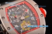 Richard Mille RM036 ST28-UP Automatic Steel Case with Black Rubber Strap Skeleton Dial and Arabic Numeral Markers- 7750 Coating