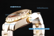 Rolex Datejust Oyster Perpetual Automatic Movement Brown Dial with Diamond Gold Bezel and Two Tone Strap-Lady Model