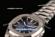 Patek Philippe Geneve Nautilus Automatic Steel Case with White Stick Markers and Steel Strap