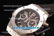 Hublot Big Bang Unico Chrono Swiss Valjoux 7750 Automatic Steel Case with Skeleton Dial and Black Rubber Strap - 1:1 Original