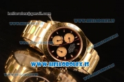 Rolex Daytona Yellow Gold Rolex 4130 Auto Best Edition 1:1 Clone Black Dial 116518LN