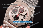 Audemars Piguet Royal Oak Offshore Panda Chrono Swiss Valjoux 7750-SHG Automatic Steel Case with White Dial and Black Numeral Markers - 1:1 Original (J12)