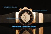 Ulysse Nardin Maxi Marine Chronograph Swiss Valjoux 7750 Automatic Movement Rose Gold Case with Black/White Dial