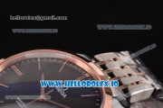 Omega De Ville Tresor Master Co-Axial Swiss ETA 2824 Automatic Two Tone with Black Dial Rose Gold Bezel and Stick Markers
