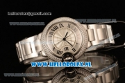 1:1 Cartier Ballon Bleu De 2671 Auto Steel Case with White Dial and Steel Bracelet