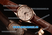 Tag Heuer Carrera Calibre 5 wiss ETA 2824 Automatic Steel Case with White Dial and Brown Leather Strap